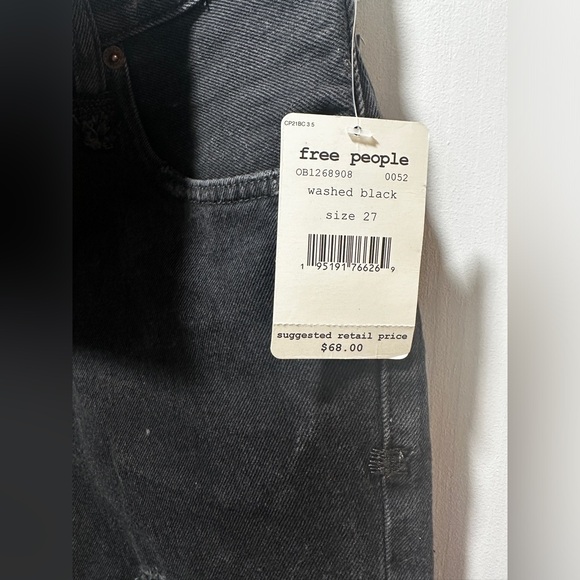 NWT Free People Washed Black Distressed Shorts. - Picture 15 of 16
